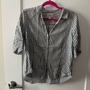J. Crew Short Sleeve Striped Buttondown